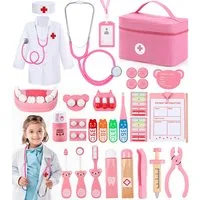 POPOLIC Spielzeug-Arztkoffer Holz Arztkoffer, Kinder Spielset, Pädagogisches Medizinische Spielzeug, (Kinder-Arztkoffer aus Holz – Ideal für Rollenspiele und Entwicklung), Perfektes Geschenk für Kinder ab 3 Jahren