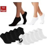 NERS Kurzsocken aus Baumwolle 10 Paar, Damen und Herren ohne Naht, mit Komfortbund (10-Paar, 10) Sneaker socken, Atmungsaktive, Ohne Gummidruck, Robust und Langlebig