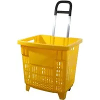 GERSO Einkaufskorb Einkaufstrolley Einkaufskorb m. Rollen 55L, 55 l, 0