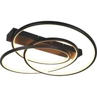 TRIO Leuchten LED Deckenleuchte DARVIN, LED Deckenlampe 34W 4500 Lumen, dimmbar Lichtfarbe einstellbar, Dimmfunktion, LED fest integriert, warmweiß - kaltweiß, CCT 2300/3000/4000K warmweiß-kaltweiß, Deckenlampe Büro Wohnzimmer