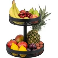 eluno Obstschale rund 2-stöckig, Ø 25 cm und 30 cm, aus Metall, Metall
