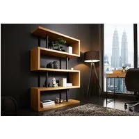 riess-ambiente Standregal SNAKE 165cm natur / schwarz, Einzelartikel 1-tlg., Wohnzimmer · Holzwerkstoff · Metall · Raumteiler · Modern