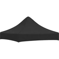 vidaXL Pavillon-Ersatzdach Partyzelt-Dach 2x2 m Schwarz 270 g/m², 200 x 200 cm