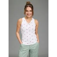 KangaROOS Shirttop mit Melonendruck, V-Ausschnitt und Knopfleiste, ärmellos, figurbetont