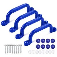 relaxdays Klettergriff Klettergerüst-Griffe im Set, blau, 4er Pack