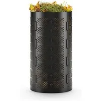 Bradas Komposter Gartenkomposter 180l Schwarz für Gartenabfälle mit Belüftungssystem, BxTxH: 50x50x160 cm