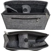 DuneDesign Taschenorganizer M - Filz Handtaschenorganizer mit Fächern für Handtasche und Rucksack, 27 x 10 x 16 cm Taschen Organizer - Innentasche für Damen Handtaschen