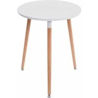 CLP Esstisch Amalie (1er), Retro-Design Küchentisch mit 3 Holzbeinen