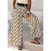 LASCANA Webhose mit extra weitem Bein aus softer Satinqualität luftige Sommerhose mit Taschen, elegant