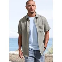 Beachtime Kurzarmhemd Regular fit Kurzarm, Freizeithemd aus Musselin-Ware