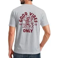 Neverless Print-Shirt Herren T-Shirt Backprint Good Vibes Only Quitsche-Ente Motivprint mit Print