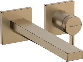 Hansgrohe 2-Loch Waschtischmischer Unterputz Tecturis E F-Set 225 mm Auslauf, brushed bronze, 730511 73051140