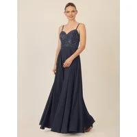 Apart Abendkleid mit Perlenstickerei