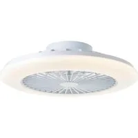 Brilliant LED Deckenleuchte Salerno, CCT - über Fernbedienung, Dimmfunktion, Nachtlichtfunktion, Timerfunktion, LED fest integriert, RGB, warmweiß - kaltweiß, LED Leuchte, Ventilator, digitales RGB, 49 cm, 4700 lm, 3000-6500 K