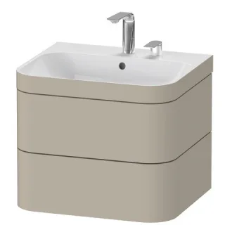 Duravit Happy D.2 Plus c-bonded Set wandhängend Taupe Seidenmatt 575x490x480 mm - HP4635E6060 HP4635E6060
