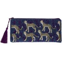 Giftcompany Kosmetiktasche Elodie Kosmetiktasche L Leopard blau/rosa 10cm