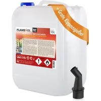 Höfer Chemie GmbH Bioethanol 10 L FLAMBIOL® Bioethanol 100% Hochrein, 10 l, (1-St), Reiner Brennstoff für sauberes, rückstandsfreies Feuer