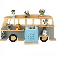 Little Goldie Kinderregal Tonie Regal für 30 Tonies – Bus Motiv – Toniebox 1 & 2