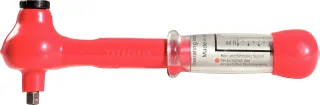 KS Tools 3/8" Mini Drehmomentschlüssel mit Schutzisolierung und Umschalt-Ratschenkopf, 5-25Nm - 117.1184