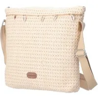 VewoTex Umhängetasche Damen Bast Tasche M » Umhängetasche ca. 30 x 26 cm (1-tlg), sommerliche Tasche mit Handy-Fach» Handtasche mit kleinen Muscheln