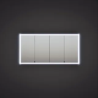 Burgbad Spiegelschrank RL20, 800x1610x171 mit Klarglas Lichtrahmen für Wandeinbau, SPVN160F6947G0291 SPVN160F6947G0291