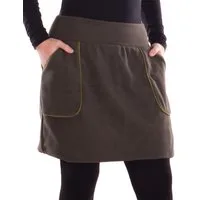 Vishes Minirock Vishes warmer Fleecerock mit Taschen und breitem Bund aus Fleece Alternative Mode, Ethno, Hippie, Goa Style