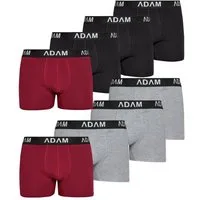 ADAM JEANS Boxershorts Herren Boxershorts aus extra weicher 100% Baumwolle Trunks Men Boxer-1 (8-St., 2er Set, 6er Set, 8er Set, 10er Set, 12er Set) Boxershorts Herren Boxer Shorts Männer Unterhosen Trunks Underwear