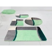OTTO home Badematte Belio, Badvorleger, Badezimmer Teppich, Höhe 20 mm, rutschhemmend beschichtet, schnell trocknend, strapazierfähig, fußbodenheizungsgeeignet, Kunstfaser, rund, Badematte, Badteppich, Badematten auch als 2 tlg. Set erhältlich, bunt