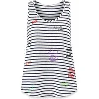 Freeman T. Porter Shirttop Dely Cool Words Top Damen - Tanktop gestreift - Damen Top bedruckt