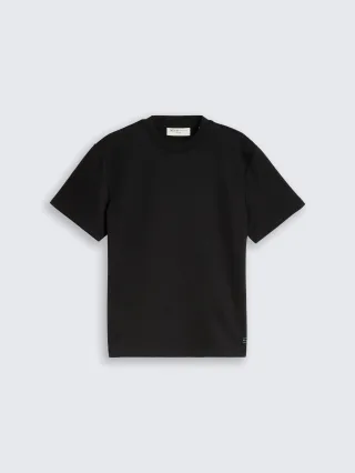 Denim Tom Tailor - Relaxed Fit Sweatshirt mit kurzen Ärmeln black - Gr. - XL