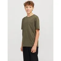 Jack & Jones Junior Rundhalsshirt JJEORGANIC figurbetont, atmungsaktiv, kombinierbar unifarben, casual, slim fit, Jersey, Rundhals