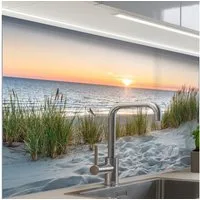 KitchenYeah Küchenrückwand Muster selbstklebend (keine Folie) Sonne - Natur - Strand, (1-tlg), Spritzschutz, Küche, Rückwand, Küchenwand, Küchenfront, 30x20 cm