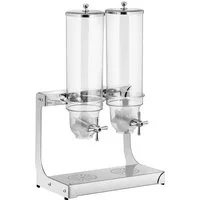 Royal Catering Müslispender Cerealienspender Portionierer für Müsli Cornflakesspender 2 x 3,5 L, Edelstahl, Kunststoff, verschiedene Größen