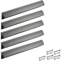 SO-TECH® Möbelgriff Griffleiste Blackline ELEGANCE BA 128 - 320 mm schwarz matt (5-St), Aluminium BA 192 mm Länge 212 mm Schrankgriff deckt alte Boh