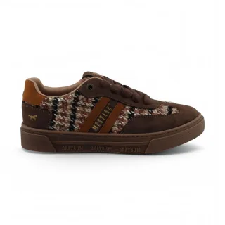 Mustang Women's Brown Tweed Sneakers Trainerschuhe – M0212020