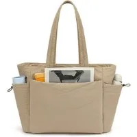 TAN.TOMI Umhängetasche Handtasche gesteppte Tragetasche Messenger Laptop Tasche, Mit Laptopfach und Reißverschluss für Schule Arbeit Reisen