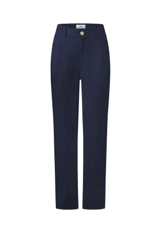 FYNCH-HATTON - PANTS STRAIGHT LINEN galaxy blue - Gr. - 36