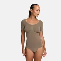 cfab (creamy fabrics) Shaping-Body T-Shirt Bodysuit Sculpting Shapewear mit Slip-Taupe-XS (1-tlg)