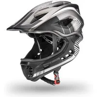 ROCKBROS Kinderfahrradhelm TT-32 (Fahrradhelm Set, Kinderhelm Set mit Kinnschutz), Kinderhelm mit abnehmbarem Fullface Kinnschutz