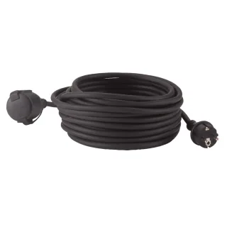 HEDI Gummi-Verlängerungsleitung, schwarz, 3x1,5 - VK10G