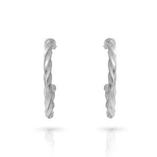 Orphelia 'Beverly' Creolen für Damen, 925 Sterling Silber - Silber ZO-7554
