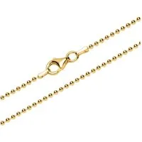 Unique Kette ohne Anhänger Kugelkette aus vergoldetem 925er Silber, 1,8 mm BC0018-G