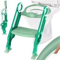 KIDIZ WC-Sitz, Kinder Toilettensitz Toilettentrainer mit Treppe und Griffe
