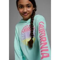 KIDSWORLD Kapuzenshirt, Langarmshirt mit Ärmelprint Langarm, gerade Passform, mit coolem Aufdruck