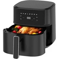 AIMAX Heißluftfritteuse XL, Airfryer mit Metall-Innenraum, 8 Programme, 1700 W, 6.5L, Touchscreen & Rezeptbuch, fettarmes und knuspriges Garen