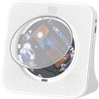 Greadio KC806 Tragbarer CD-Player mit Bluetooth 5.0 FM-Radio & Fernbedienung CD-Player (Weiß)