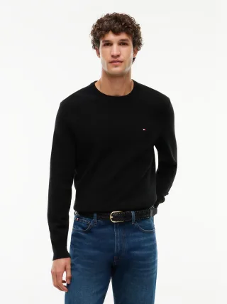 ESSENTIAL STRUCTURE CREW NECK Black - Gr. - S