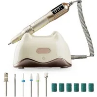 JCMaster Maniküre-Pediküre-Set, Nagelfräser,2200mAh Powerbank,LED-Display,Max 25000RPM, mit Bohrer-Set