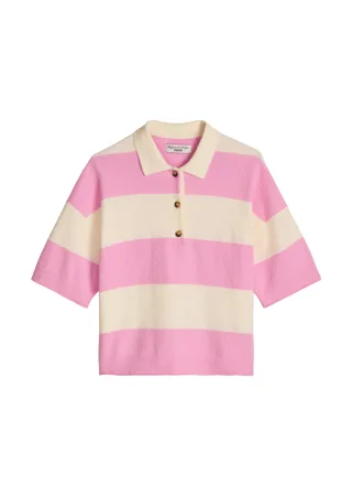 Marc OPolo DENIM - Strick-Poloshirt regular light pink_multi_01 - Gr. - S