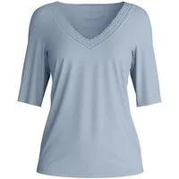 CALIDA Kurzarmshirt Etude Ajours Damen (1-tlg) weiche Modalqualität, leicht, atmungsaktiv, V-Ausschnitt